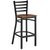 Omcan USA 47592+69742 Armless Bar Height Metal Ladder Back Chair