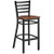 Omcan USA 47592+69742 Armless Bar Height Metal Ladder Back Chair