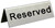 Omcan USA 80013 Stainless Steel Tent "Reserved" Sign
