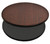 Omcan USA 43178 36" Diameter 1" Thick Round Mahogany and Black Laminate Reversible Table Top