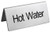 Omcan USA 80140 Stainless Steel "Hot Water" Beverage Tent Sign