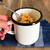 TableCraft Products 80010 16 Oz. Vitreous Porcelain Enamel Coated Steel Creamy White With Black Rim Enamelware Collection Mug