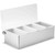 TableCraft Products 1604 12" W x 5 3/4" D x 3 1/2" H 1 Pint 4 Compartment Holder Stainless Steel With Acrylic Lid Condiment Holder