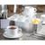 TableCraft Products 1604 12" W x 5 3/4" D x 3 1/2" H 1 Pint 4 Compartment Holder Stainless Steel With Acrylic Lid Condiment Holder