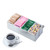 TableCraft Products 1604 12" W x 5 3/4" D x 3 1/2" H 1 Pint 4 Compartment Holder Stainless Steel With Acrylic Lid Condiment Holder