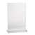TableCraft Products 85110 8.5" W x 3" D x 11" H Acrylic Clear Two-Sided Menu Holder