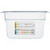 Carlisle 30661IMLUC07 4" Deep 1/3 Size Clear StorPlus PermaLabel Polycarbonate Food Pan