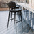 Flash Furniture AY-S01-BK-GG 31"H Seat Mid-Back Design Black Powder Coated Iron Frame Kenzie Barstool