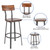 Flash Furniture XU-DG-60582B-GG Walnut Beechwood Seat Steel Frame Gray Powder Coat Finish Flint Series Restaurant Bar Stool