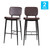 Flash Furniture AY-S01-BR-GG 31"H Seat Mid-Back Design Black Powder Coated Iron Frame Kenzie Barstool