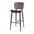 Flash Furniture AY-S01-BR-GG 31"H Seat Mid-Back Design Black Powder Coated Iron Frame Kenzie Barstool