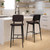 Flash Furniture AY-S01-BR-GG 31"H Seat Mid-Back Design Black Powder Coated Iron Frame Kenzie Barstool