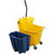 Carlisle 9690404 35 Qt. Yellow Side Press Wringer & Soiled Water Insert OmniFit Mop Bucket Combo