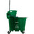 Carlisle 9690409 35 Qt. Green Side Press Wringer & Soiled Water Insert OmniFit Mop Bucket Combo