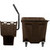Carlisle 8690401 35 Qt. Brown Side Press Wringer OmniFit Mop Bucket Combo