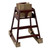 TableCraft Products 6464162 19 3/4" W x 19 3/4" D x 29" H Stackable Rubberwood Assembled High Chair With Mahogany Finish