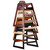 TableCraft Products 6464162 19 3/4" W x 19 3/4" D x 29" H Stackable Rubberwood Assembled High Chair With Mahogany Finish