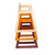 TableCraft Products 6464062 19 3/4" W x 19 3/4" D x 29" H Stackable Rubberwood Unassembled High Chair With Mahogany Finish