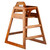 TableCraft Products 6666063 19 3/4" W x 19 3/4" D x 29" H Stackable Rubberwood Unassembled High Chair With Walnut Finish