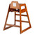 TableCraft Products 6666063 19 3/4" W x 19 3/4" D x 29" H Stackable Rubberwood Unassembled High Chair With Walnut Finish