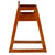 TableCraft Products 6666063 19 3/4" W x 19 3/4" D x 29" H Stackable Rubberwood Unassembled High Chair With Walnut Finish