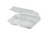 GET EC-15-2-CL 10" W x 8" D x 3" H 2 Compartments Clear Polypropylene GET Food Container (1 Dozen)