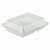GET EC-15-2-CL 10" W x 8" D x 3" H 2 Compartments Clear Polypropylene GET Food Container (1 Dozen)