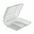 GET EC-15-2-CL 10" W x 8" D x 3" H 2 Compartments Clear Polypropylene GET Food Container (1 Dozen)