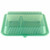 GET EC-15-2-JA 10" W x 8" D x 3" H 2 Compartments Jade Polypropylene GET Food Container (1 Dozen)