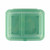 GET EC-15-2-JA 10" W x 8" D x 3" H 2 Compartments Jade Polypropylene GET Food Container (1 Dozen)