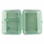 GET EC-15-2-JA 10" W x 8" D x 3" H 2 Compartments Jade Polypropylene GET Food Container (1 Dozen)