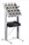 Cal-Mil 2002-74 20-3/4" W x 24" D x 50-1/4" H Silver (16) Cylinders Freestanding Flatware & Tray Display