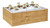 Cal-Mil 3360-12 13" W x 21" D x 6.5" H Rectangular Clear Polycarbonate Insert in Rustic Pine Madera Ice Housing