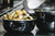 Matfer Bourgeat 070974 7" x 5" Black Enameled Steel 1.5 Qt. Mussel Pot with Lid