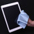 CTC M915160B 10" W x 1" H Blue Rectangle Microfiber Shiny Glass Cloth - Pack/12