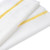 CTC M915180FGD Microfiber White with Gold Stripe Rectangle Ribbed Bar Mops - Pack/12