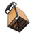 Alpine ALP471-40-WD-CD 21.25" W x 40.91" H Cedar Slatted Recycled Plastic Panels Round 40 Gallon Trash Container