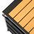 Alpine ALP471-40-WD-CD 21.25" W x 40.91" H Cedar Slatted Recycled Plastic Panels Round 40 Gallon Trash Container