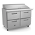 Kelvinator KCHMT48.18.4D 12 Cu. Ft. Capacity 4 Drawers Heavy Duty Casters Mega Top Refrigerated Sandwich Prep Table - 115 Volts 1-Phase