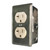 Cadco C-JB Junction Box for Carts With Heat With Cart Plugs Into One Outlet Provides Additional Outlet Inside Cart for Optional Appliances