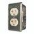 Cadco C-JB Junction Box for Carts With Heat With Cart Plugs Into One Outlet Provides Additional Outlet Inside Cart for Optional Appliances