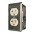 Cadco C-JB Junction Box for Carts With Heat With Cart Plugs Into One Outlet Provides Additional Outlet Inside Cart for Optional Appliances