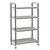 Cambro EXU242464V4480 24" W Gray Polypropylene 4 Shelves Camshelving Elements XTRA Stationary Starter Unit