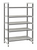 Cambro EXU243672VS4480 36" W Gray Polypropylene 4 Shelves Camshelving Elements XTRA Stationary Starter Unit