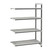 Cambro EXA243672V4480 24" W x 36" L x 72" H Speckled Gray 4 Vented Reinforced Polypropylene Shelf Plates Camshelving Elements XTRA Stationary Add-On Unit