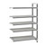 Cambro EXA244272V5480 24" W x 42" L x 72" H Speckled Gray 5 Vented Reinforced Polypropylene Shelf Plates Camshelving Elements XTRA Stationary Add-On Unit