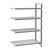 Cambro EXA183684VS4480 2400 Lbs. Gray Louvered and Solid Camshelving Elements XTRA Stationary Add-On Unit