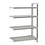 Cambro EXA244264V4480 24" W x 42" L x 64" H Speckled Gray 4 Vented Reinforced Polypropylene Shelf Plates Camshelving Elements XTRA Stationary Add-On Unit