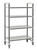Cambro EXHD244870S4480 48" W Gray Polypropylene 4 Shelves Camshelving Elements XTRA High Density Mobile Starter Unit
