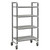 Cambro EXMU184270V4480 42" W Gray Polypropylene 4 Shelves Camshelving Elements XTRA Mobile Unit